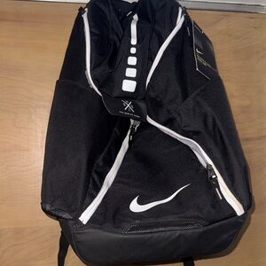 Nike Black Backpack with White Accents and Swoosh